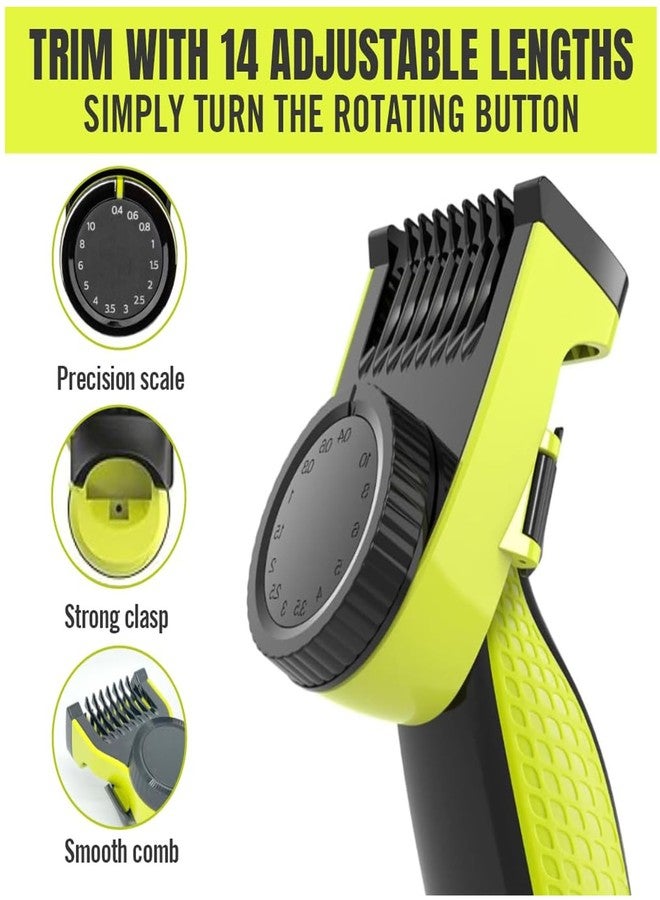 AzulySlec Guards and Combs Set For Oneblade, 14 Adjustable Lengths (0.4-10mm) Guards and Combs Set, Compatible for OneBlade QP2520/2530/2620/2630, At-Home Barber Trimming Accessories - Image 3